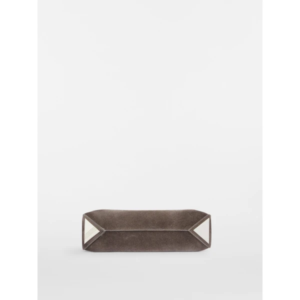 The Attico La Passeggiata Small Top Handle Bag in Grey | Totes & Top-Handle Bags | Coveti