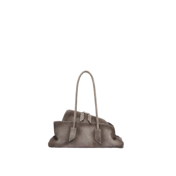 The Attico La Passeggiata Small Top Handle Bag in Grey | Totes & Top-Handle Bags | Coveti