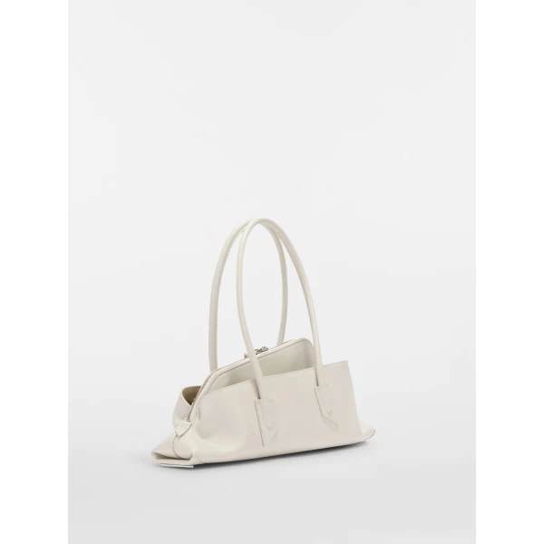 The Attico La Passeggiata Small Top Handle Bag in Ice | Totes & Top-Handle Bags | Coveti
