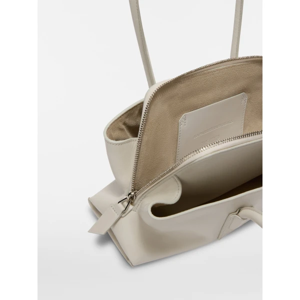 The Attico La Passeggiata Small Top Handle Bag in Ice | Totes & Top-Handle Bags | Coveti
