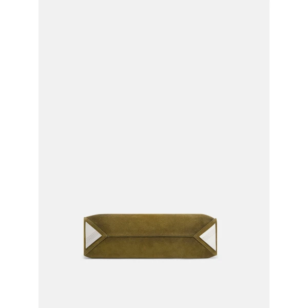 The Attico La Passeggiata Small Top Handle Bag in Khaki | Totes & Top-Handle Bags | Coveti
