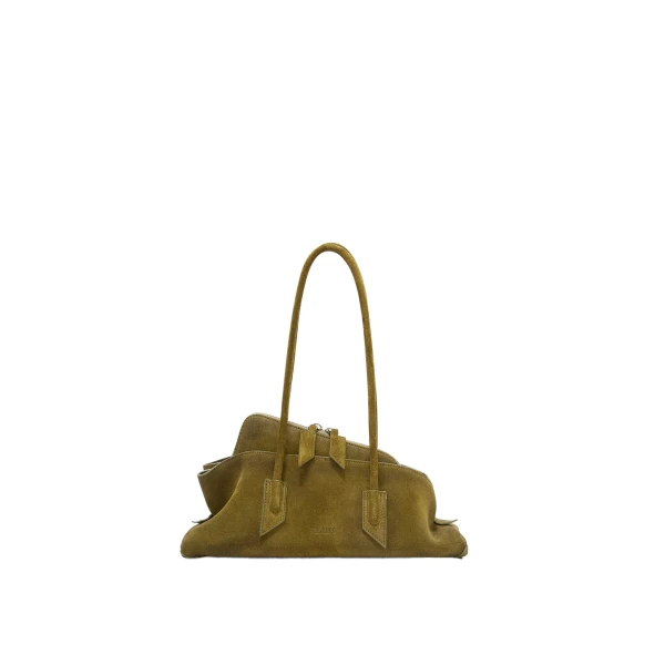 The Attico La Passeggiata Small Top Handle Bag in Khaki | Totes & Top-Handle Bags | Coveti
