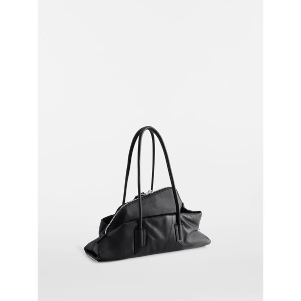 The Attico La Passeggiata Small x The Anja Top Handle Bag in Black | Totes & Top-Handle Bags | Coveti