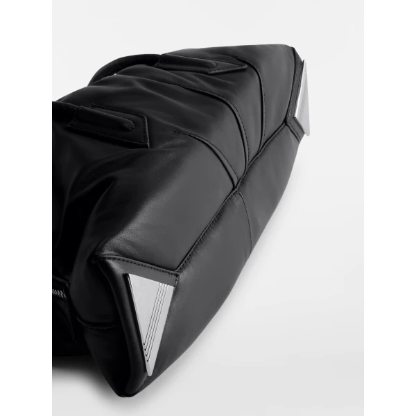 The Attico La Passeggiata Small x The Anja Top Handle Bag in Black | Totes & Top-Handle Bags | Coveti