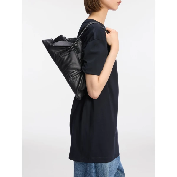 The Attico La Passeggiata Small x The Anja Top Handle Bag in Black | Totes & Top-Handle Bags | Coveti