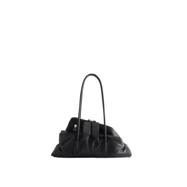 The Attico La Passeggiata Small x The Anja Top Handle Bag in Black | Totes & Top-Handle Bags | Coveti