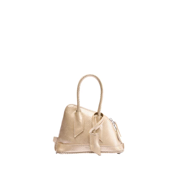 La Sant Ambroeus Mini Bag in Platinum Watersnake Print
