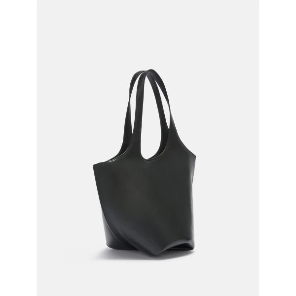 The Attico La Scoop Shoulder Bag in Black | Shoulder & Crossbody Bags | Coveti