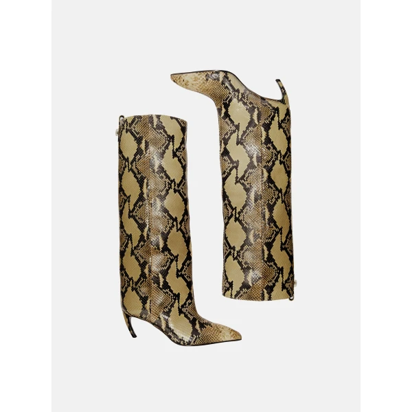 The Attico Lea Boots in Black and Sahara | Boots | Coveti