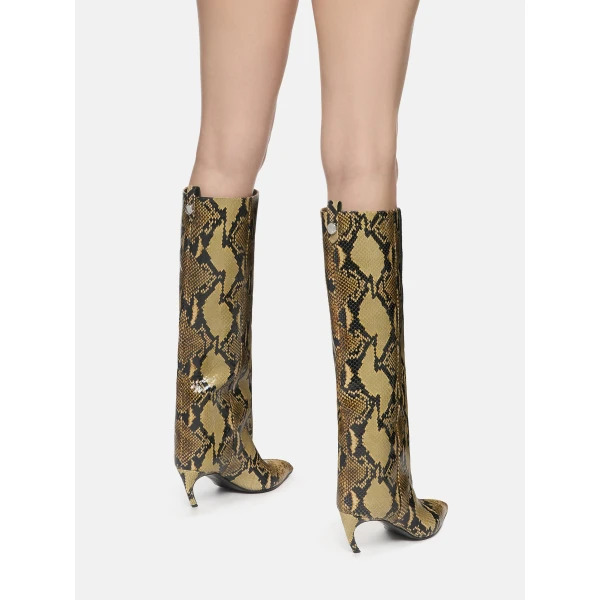 The Attico Lea Boots in Black and Sahara | Boots | Coveti
