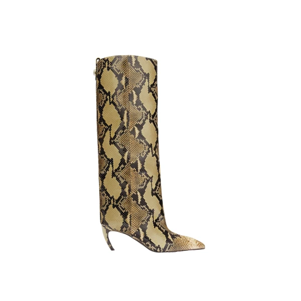 The Attico Lea Boots in Black and Sahara | Boots | Coveti