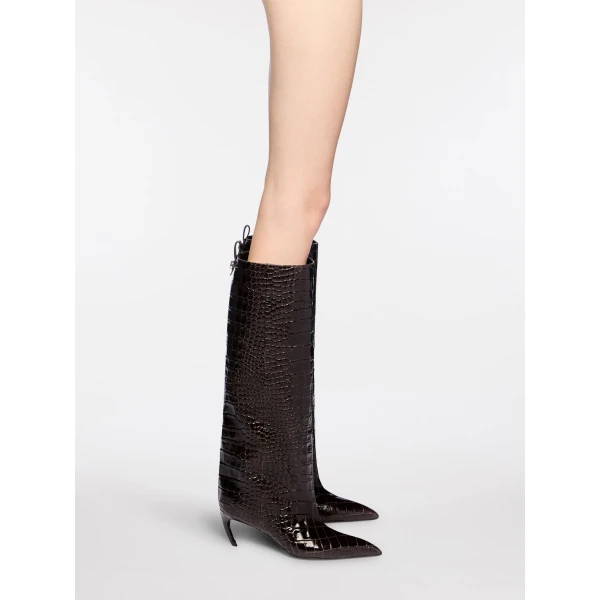 The Attico Lea Boots in Dark Brown | Boots | Coveti