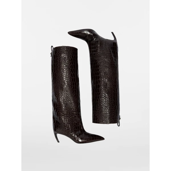 The Attico Lea Boots in Dark Brown | Boots | Coveti