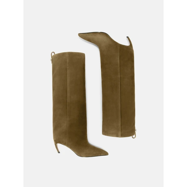 The Attico Lea Boots in Military Green | Boots | Coveti