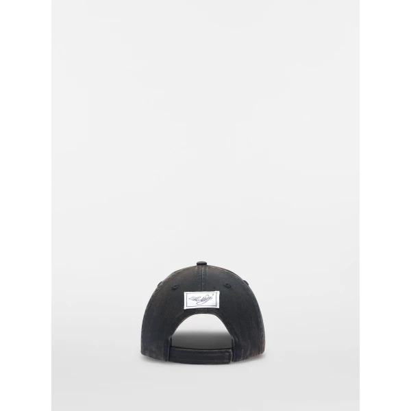 The Attico Logo Baseball Cap in Black and Red | Hats | Coveti