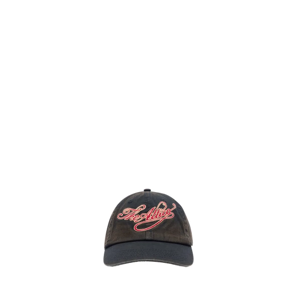 Logo Baseball Cap in Black and Red