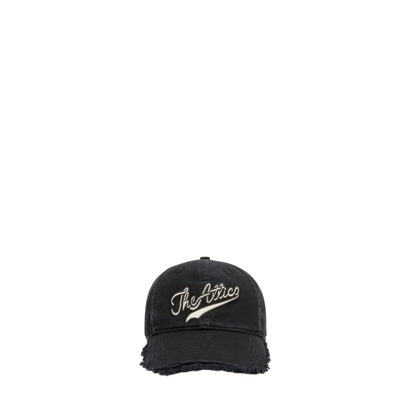 The Attico Logo Baseball Cap in Black | Hats | Coveti