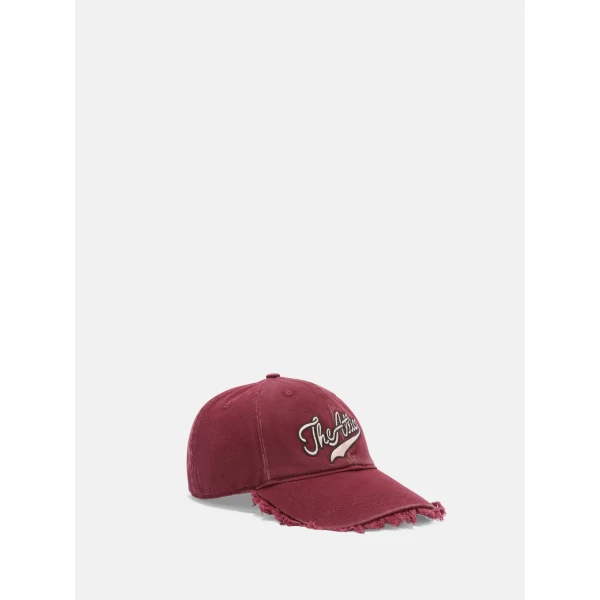 The Attico Logo Baseball Cap in Burgundy | Hats | Coveti