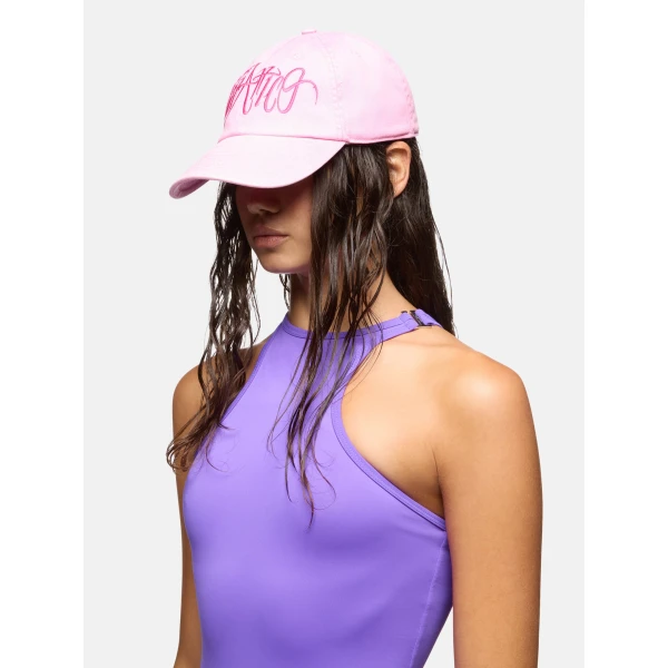 The Attico Logo Baseball Cap in Faded Pink | Hats | Coveti