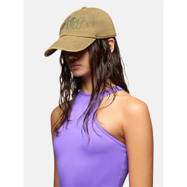 The Attico Logo Baseball Cap in Military Green | Hats | Coveti