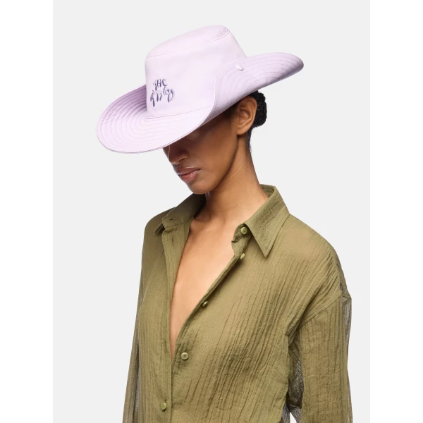 The Attico Logo Bucket Cap in Faded Violet | Hats | Coveti