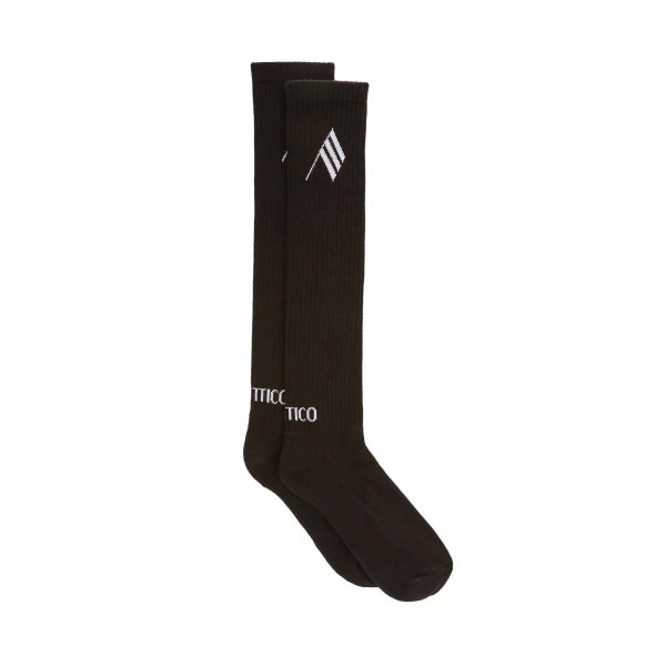 The Attico Long Socks in Black and White | Accessories | Coveti
