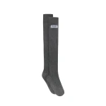The Attico Long Socks in Melange Grey | Accessories | Coveti