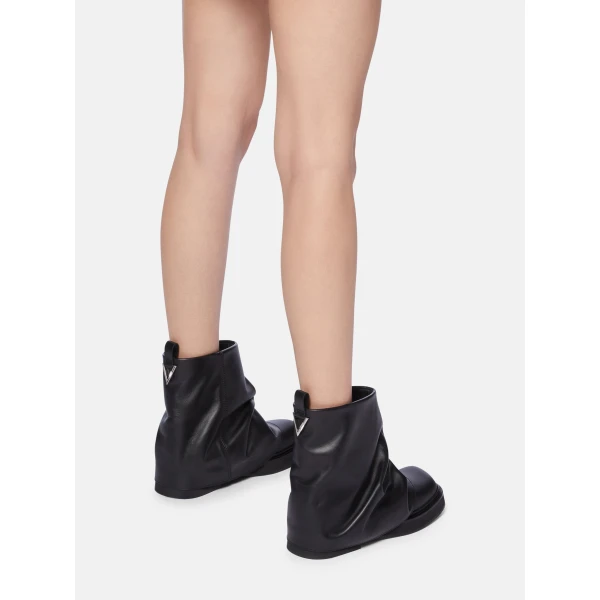 The Attico Mini Robin Combat Boots in Black | Boots | Coveti