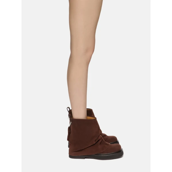 The Attico Mini Robin Combat Boots in Brown | Boots | Coveti