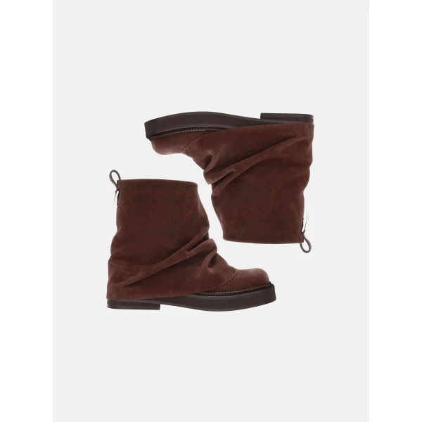 The Attico Mini Robin Combat Boots in Brown | Boots | Coveti