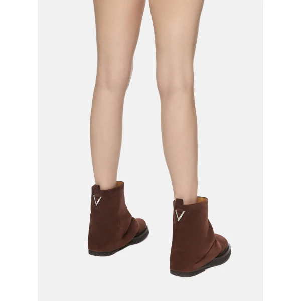 The Attico Mini Robin Combat Boots in Brown | Boots | Coveti