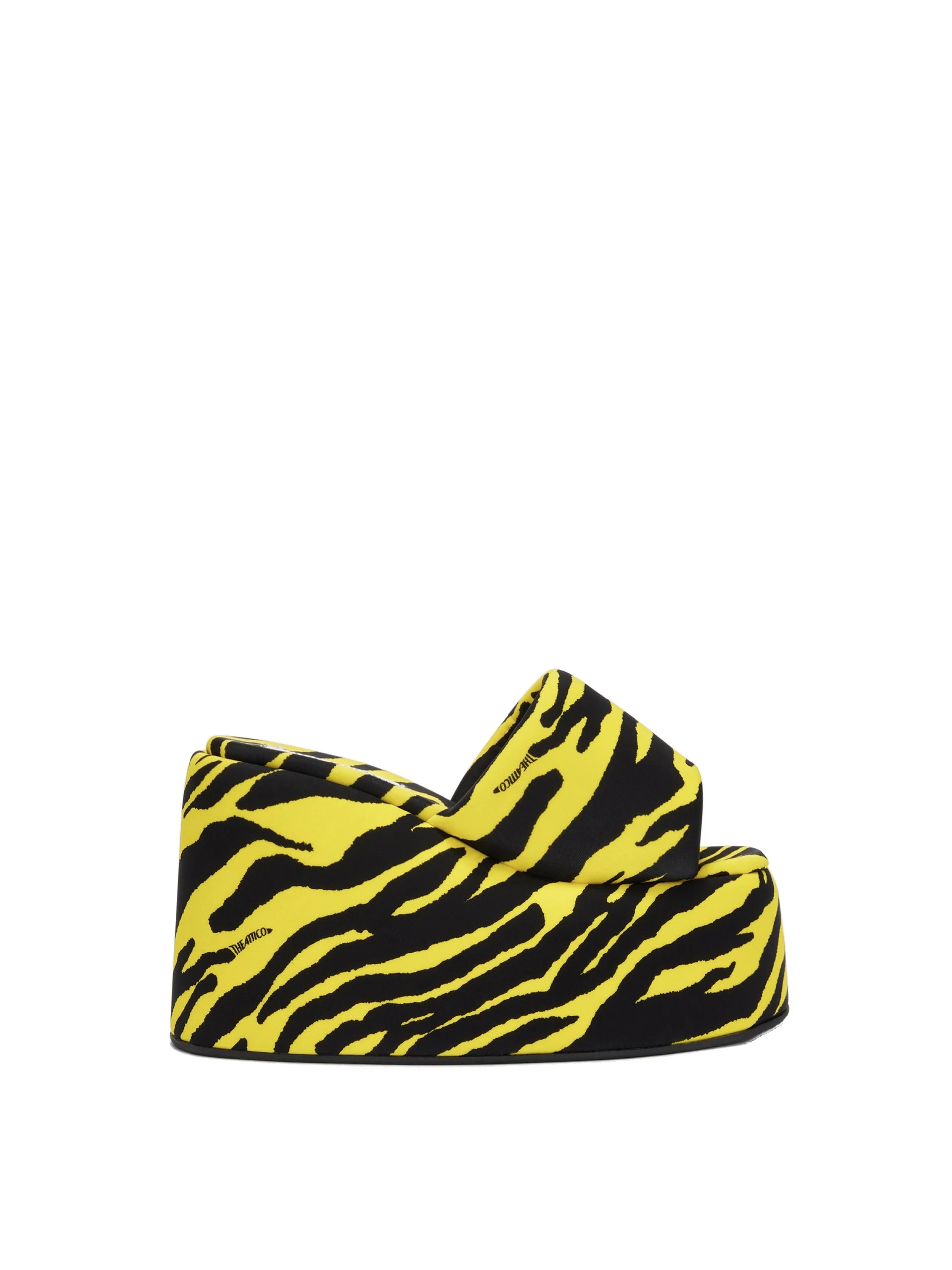 The Attico Mochi Flatform Sandals in Black and Yellow The Attico Mochi Flatform Sandals in Black and Yellow | Flats | Coveti