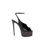 The Attico Ornella Sandals in Black and Brown | Sandals | Coveti
