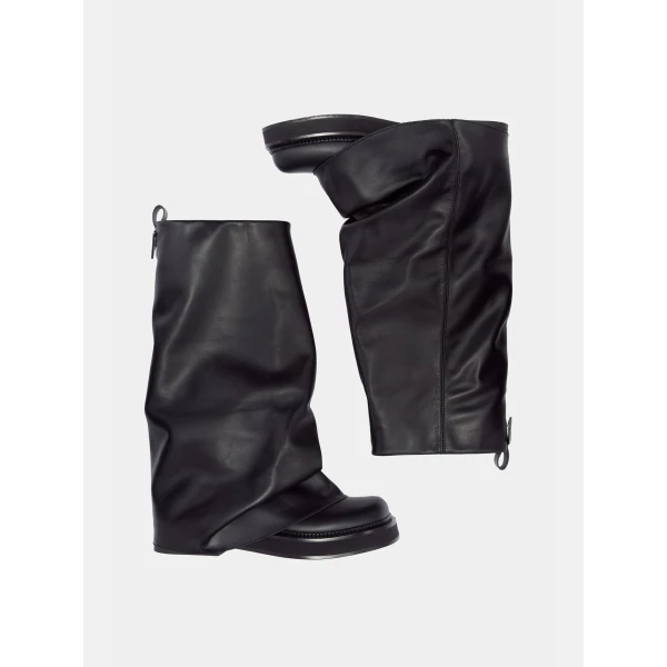 The Attico Robin Combat Boots in Black | Boots | Coveti