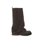 The Attico Robin Combat Boots in Dark Grey | Boots | Coveti