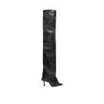The Attico Robin OTK Thigh-High Boots in Black | Boots | Coveti