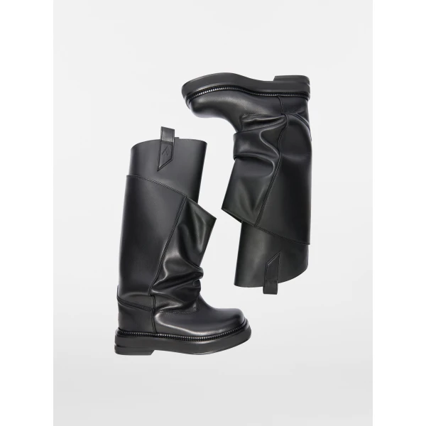 The Attico Robin Passeggiata Combat Boots in Black | Boots | Coveti