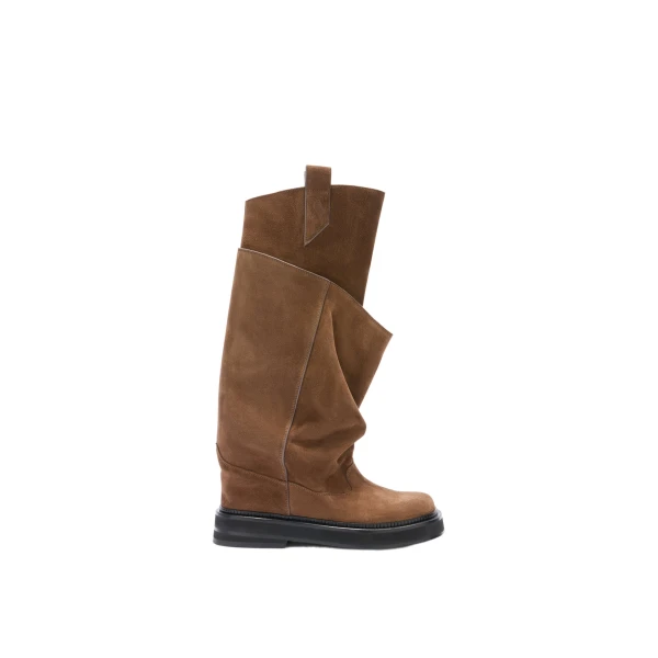 The Attico Robin Passeggiata Combat Boots in Brown | Boots | Coveti