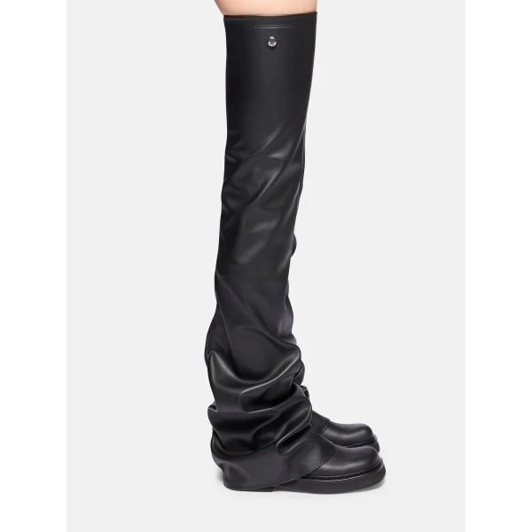 The Attico Robin Thigh-High Boots in Black | Boots | Coveti