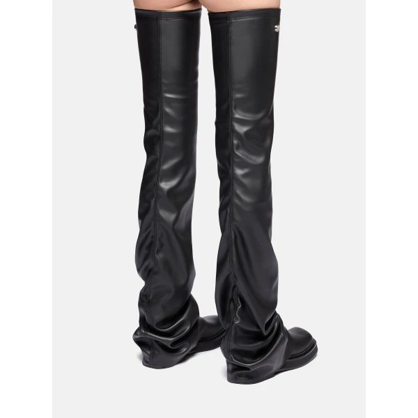 The Attico Robin Thigh-High Boots in Black | Boots | Coveti