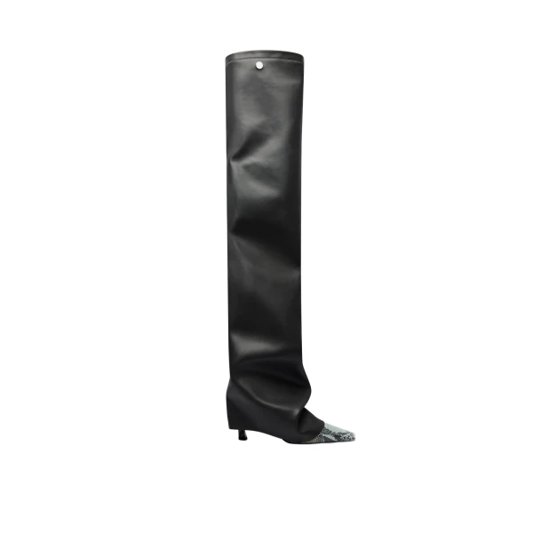 Robin Thigh-High Boots in Dark Grey