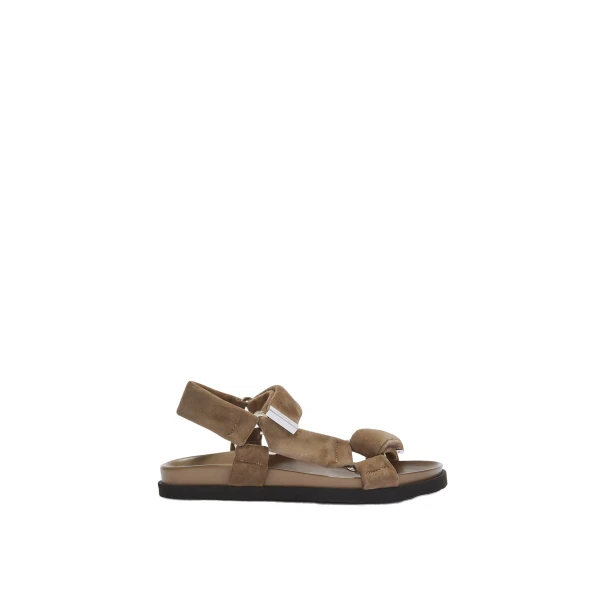 Salinas Flatform Sandals in Light Grey