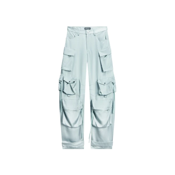 Satin Cargo Pants in Ice