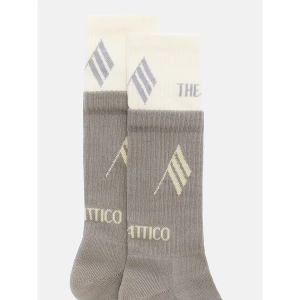 The Attico Socks in Light Grey | Accessories | Coveti