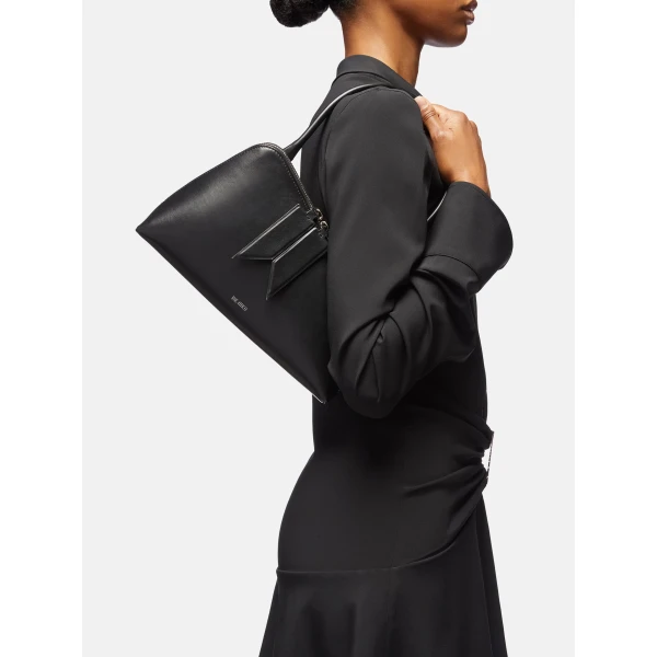 The Attico Sunrise Shoulder Bag in Black | Shoulder & Crossbody Bags | Coveti