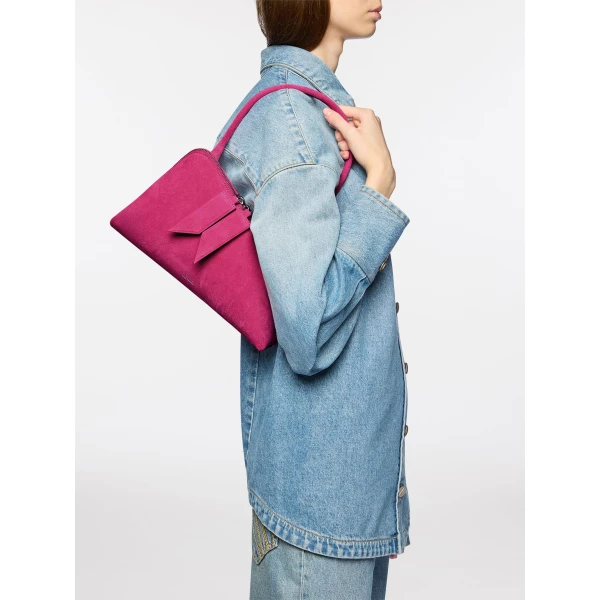 The Attico Sunrise Shoulder Bag in Cyclamen | Shoulder & Crossbody Bags | Coveti