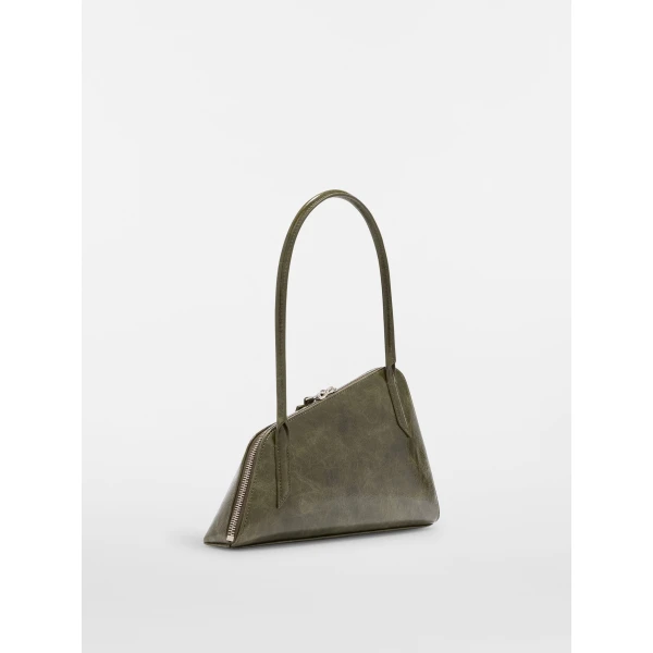 The Attico Sunrise Shoulder Bag in Olive Brown | Shoulder & Crossbody Bags | Coveti