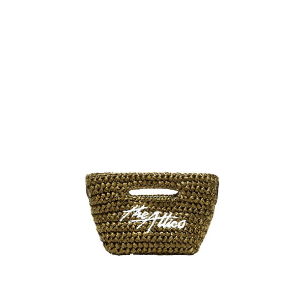 The Attico Via dei Giardini 15 Tote Bag in Military Green | Totes & Top-Handle Bags | Coveti