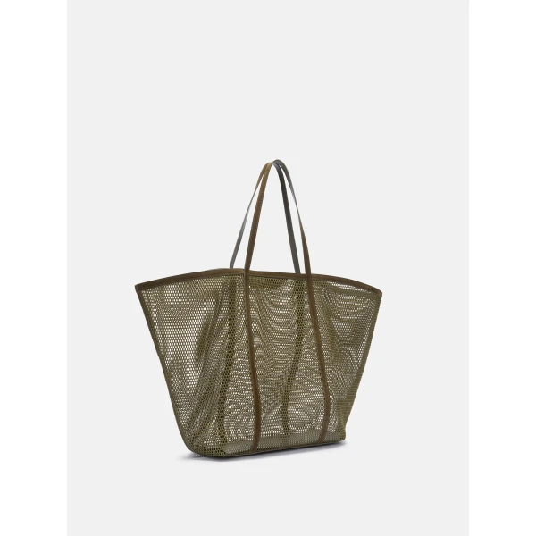 The Attico Via del Mare Tote Bag in Military Green | Totes & Top-Handle Bags | Coveti