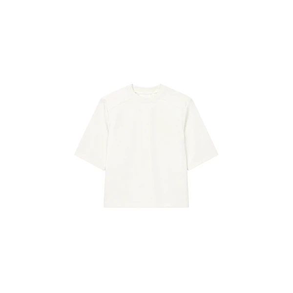 Alwen Neoprene Padded T-Shirt in Off White